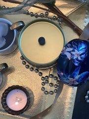 Black and Gold Floral Tin Candle