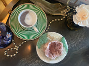 Chic Espresso Candle with Saucer