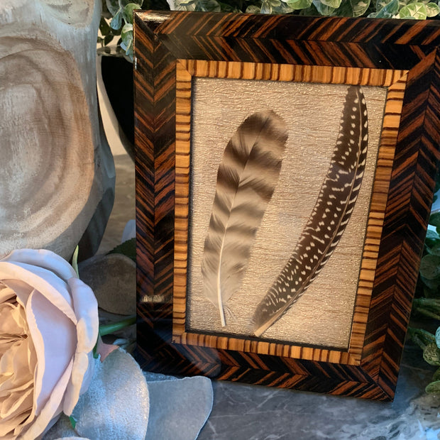 Stripes and Spots Feather Art