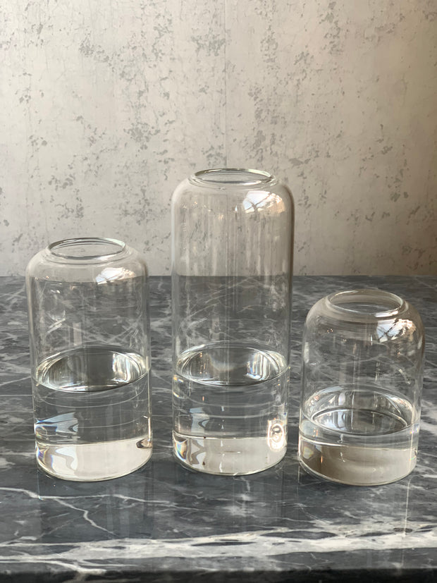 Clear Vase Trio