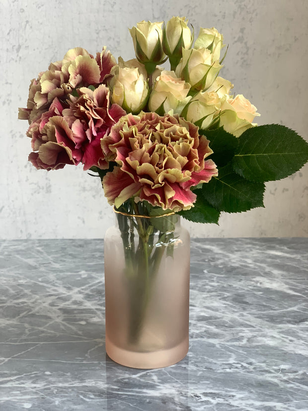 Pretty in Pink Glass Vase